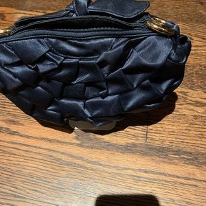 Felix Ray Navy Blue Satin Small evening bag